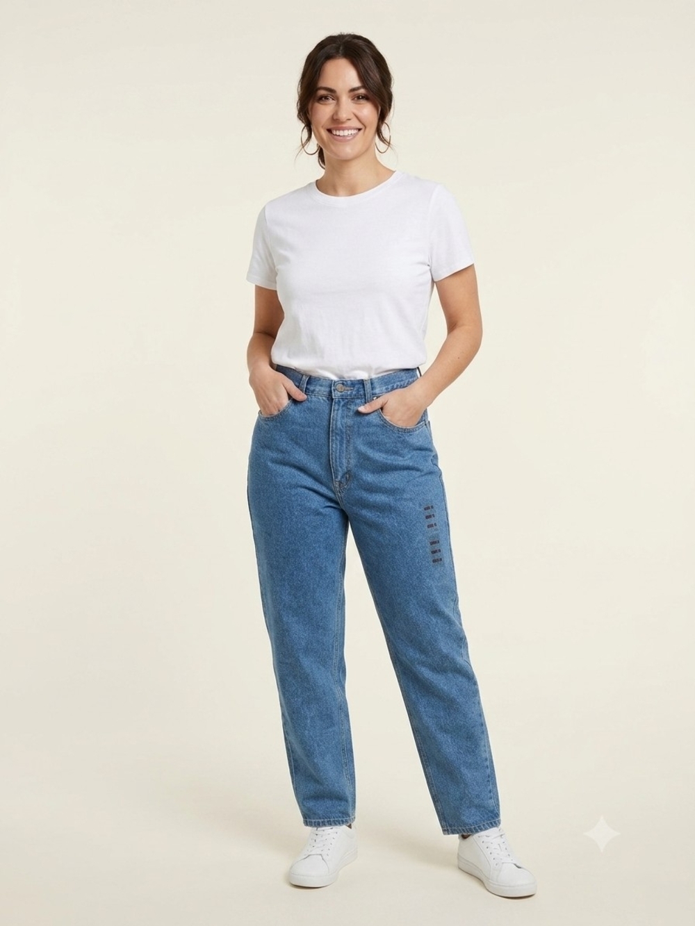 Denim&Co Blue Boyfriend Jeans - Relaxed High-Rise Fit